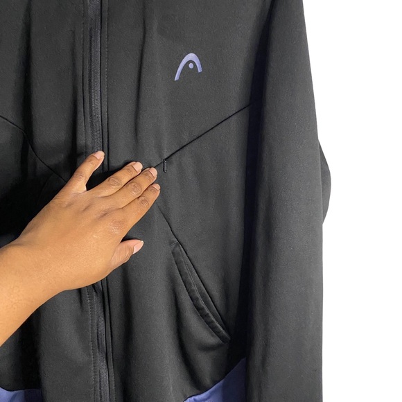 Head Men's Black Power Full Zip Athletic Hood Jacket - Picture 5 of 11